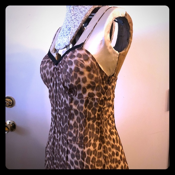 Lemon sz 10 leopard slip dress - Picture 2 of 8